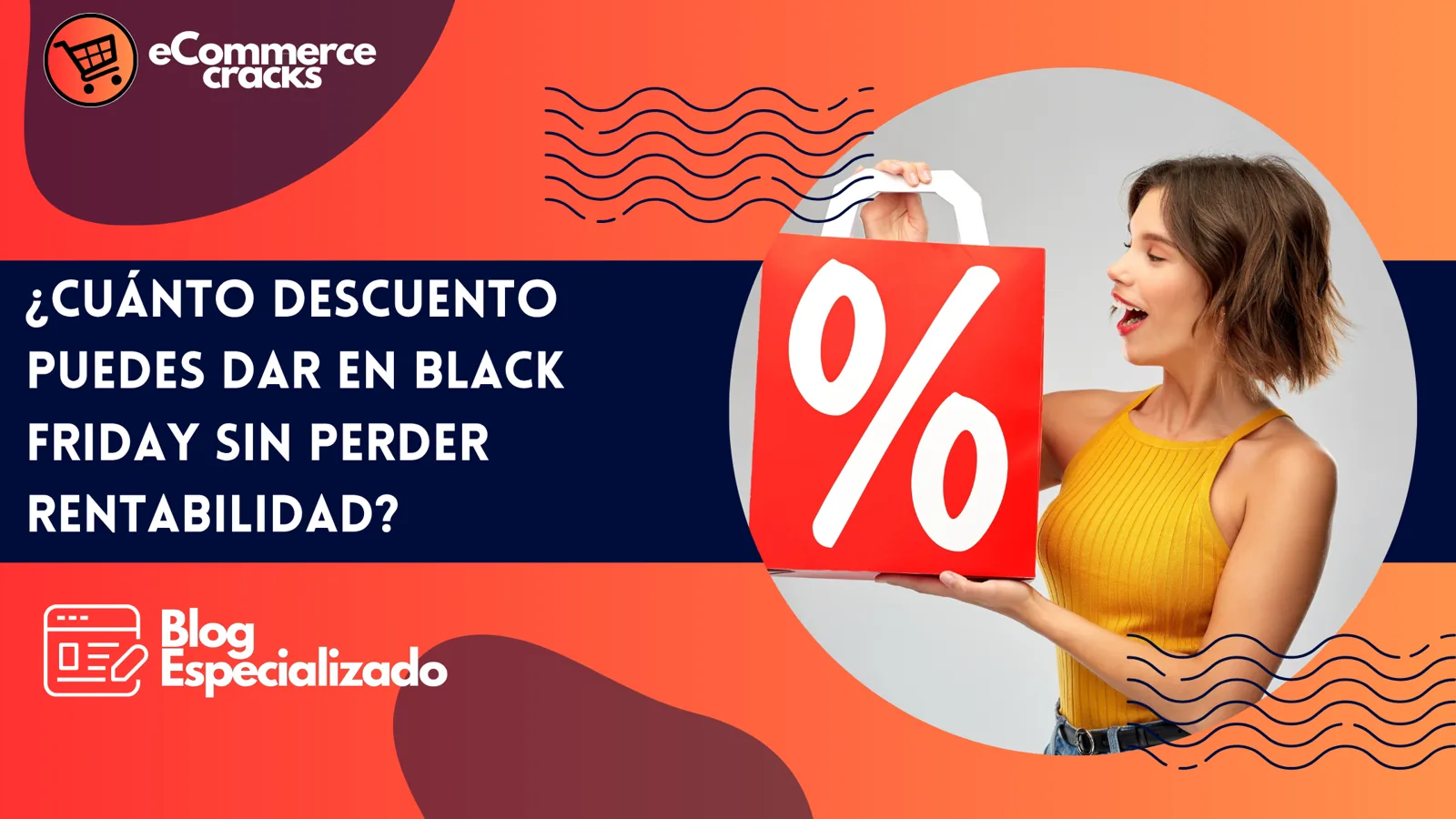 Vendedor de ecommerce calculando en una libreta y una calculadora cuánto descuento puede ofrecer en Black Friday sin perder margen