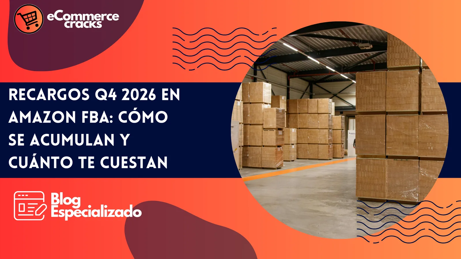 Vendedor de Amazon revisando en su laptop el aumento de tarifas FBA para la temporada alta de Q4 2026